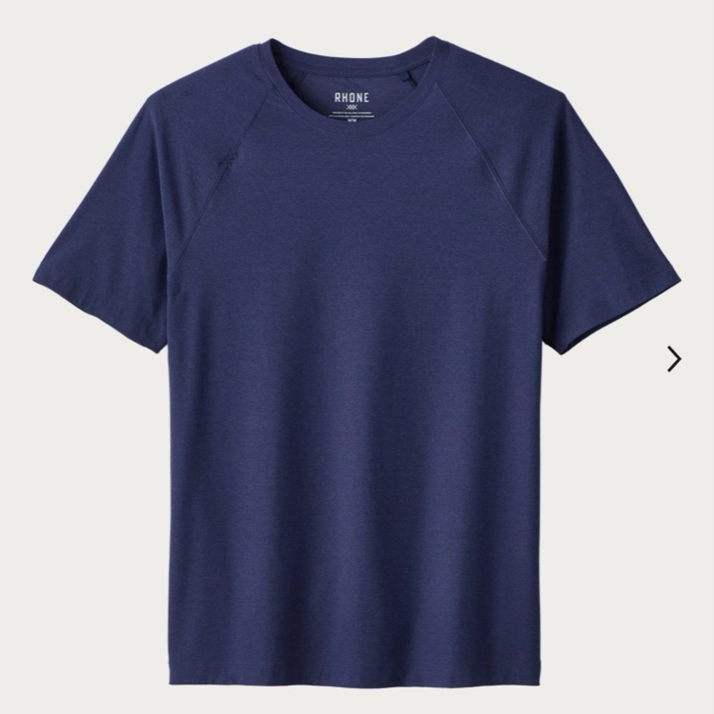 RHONE Men's Short Sleeve Crew Tee in Navy Blue